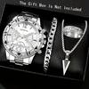 Elegant Men's Watch Set: High-end Business & Gift Collection - 4 Piece Set