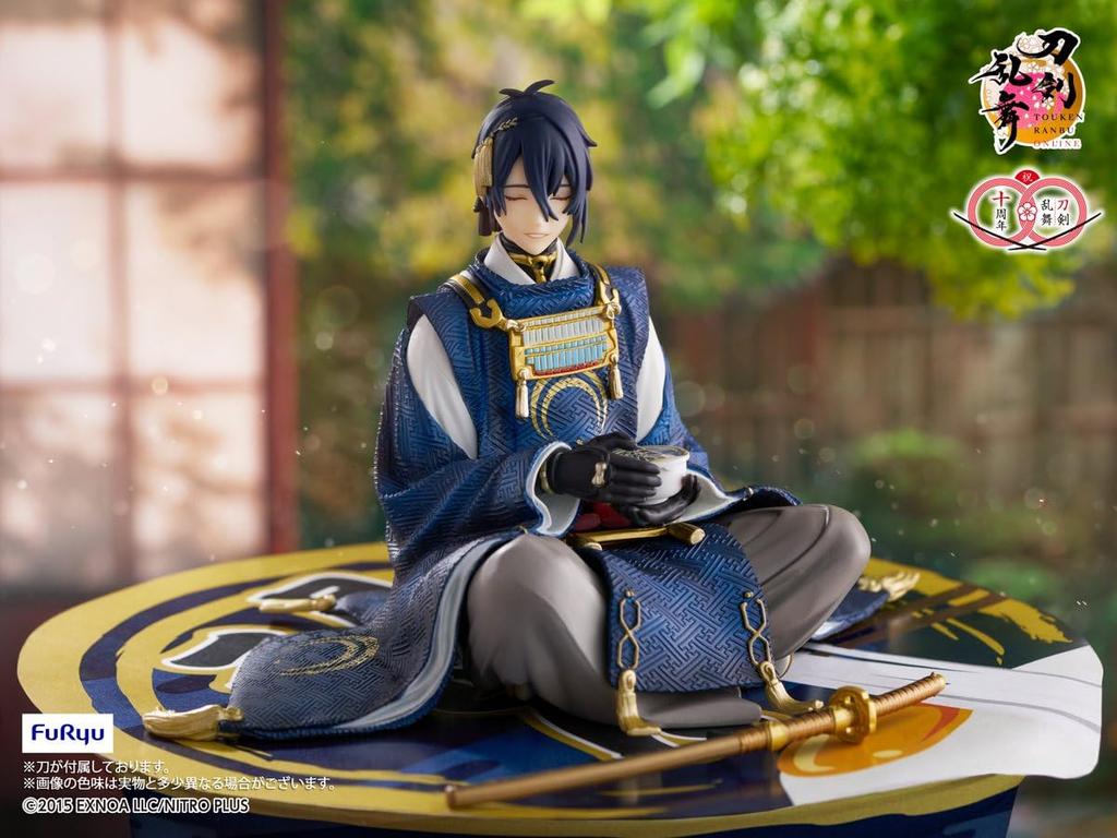 Kuji Minna no Kuji Touken Ranbu ONLINE ~Jin Sono Go с подставкой для лапши~ Приз Последнего Шанса 10-летнего Юбилея: Миказуки Муннечика Расслабляющая версия. Фигурка-стоппер для лапши