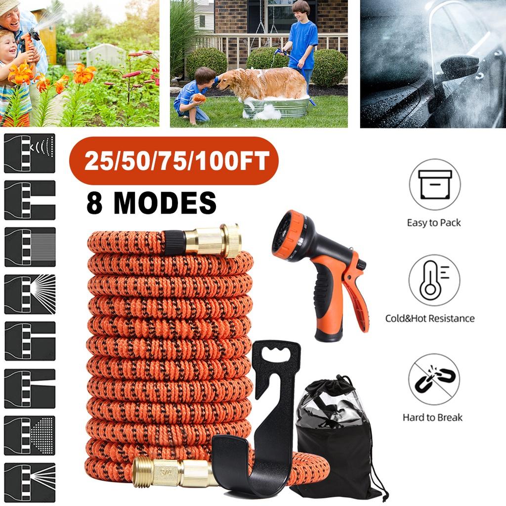 Новый 25-100 футов Расширяемый Волшебный Гибкий Водяной Шланг Пластиковые Шланги Труба С Распылителями Для Полива Сада