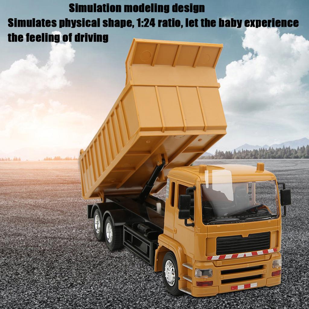 Световая музыка с дистанционным управлением Инженерный автомобиль Перезаряжаемый самосвал с дистанционным управлением