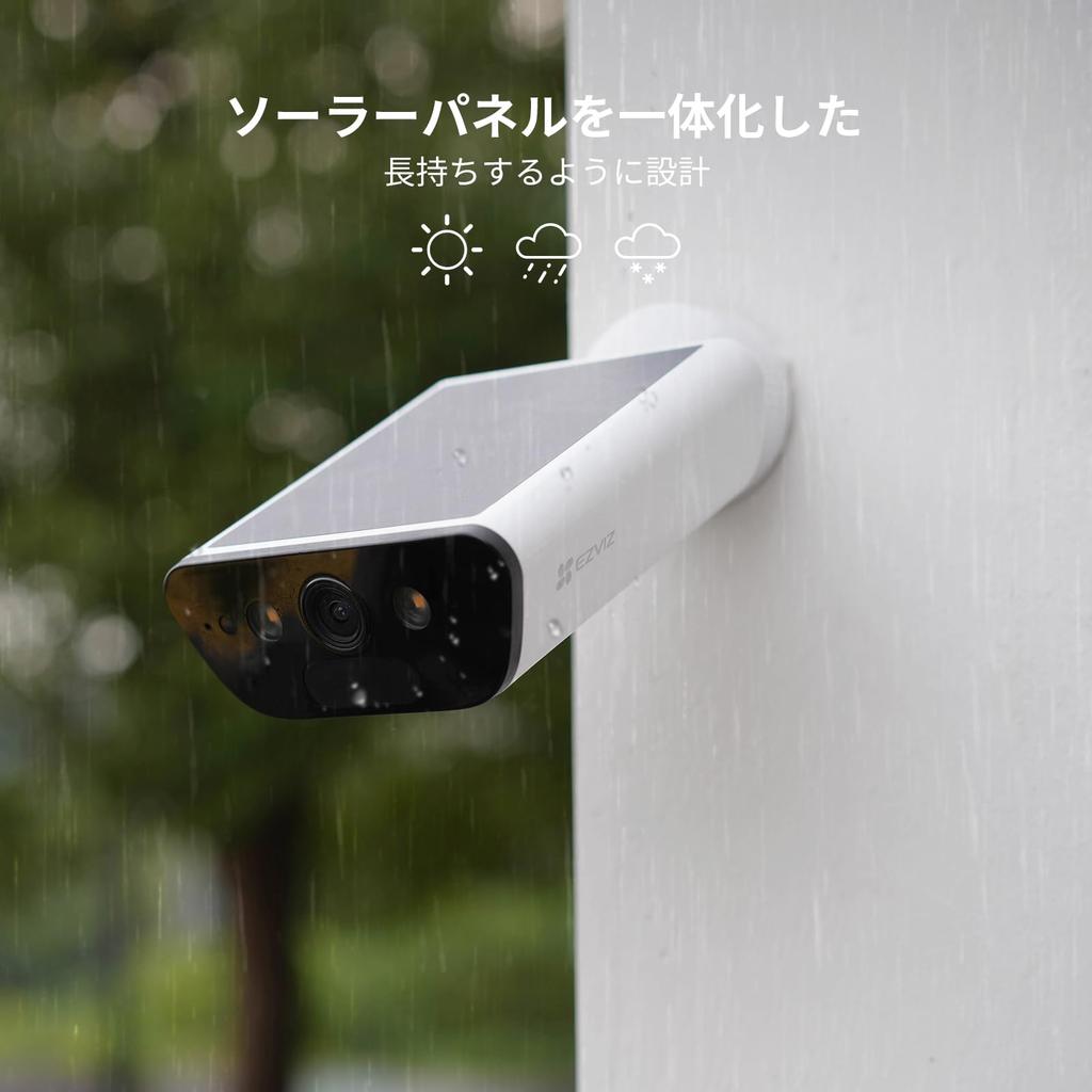 EZVIZ CB5 4K Outdoor Solar Wireless Security Camera with 4K Continuous No Installation or Power Supply 6 Smartphone AI and Calling & Recording, AOV,