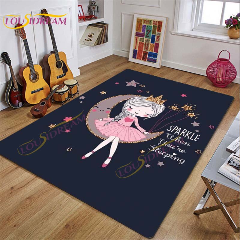 Ковер для балерины, ковер с рисунком балерины для девочек, розовые коврики для гостиной, спальни, декор для детской комнаты, декор для детской, подарок