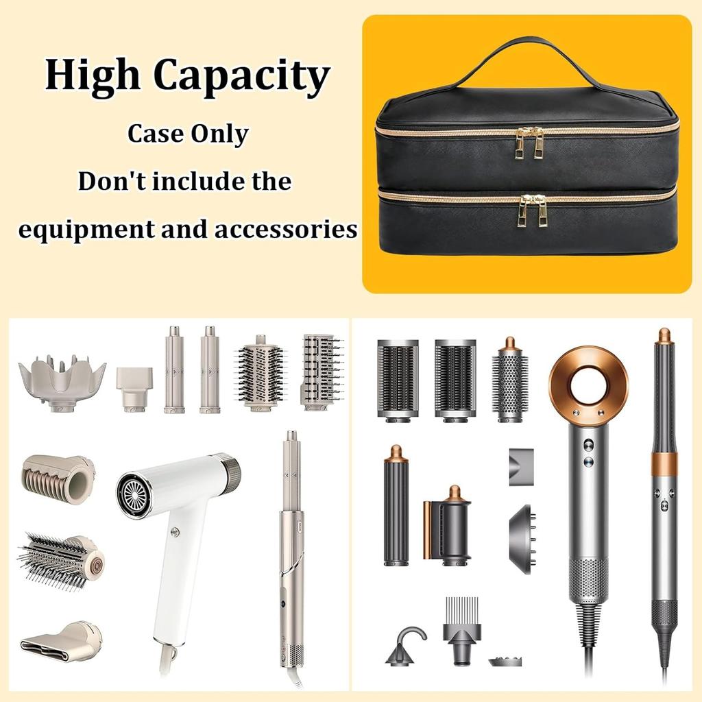 Дорожный чехол для Shark Flex Style, Двухслойный кейс для хранения насадок для фена Shark SpeedStyle, Водонепроницаемая сумка-органайзер из ПУ-кожи