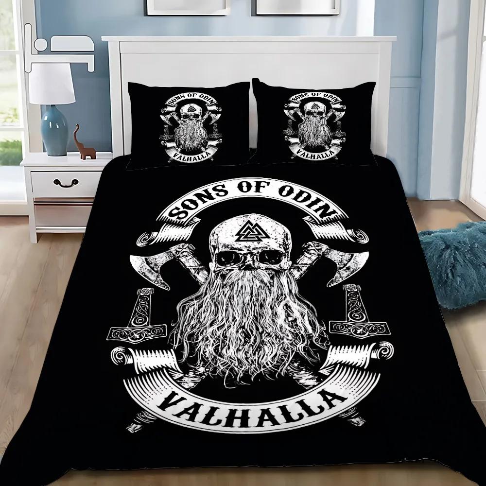 Viking Northern Cthulhu Mystical 3D Printed Bedding Set Cozy Soft Duvet Cover King Queen Twin Size Birthday Gift Bedroom Decor