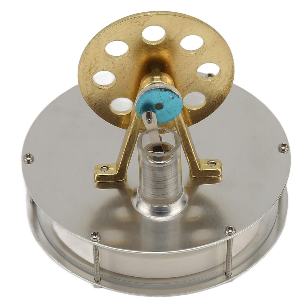 Двигатель Стирлинга Модель двигателя Низкотемпературный серебристый цинковый сплав Нержавеющая сталь Электричество Генератор