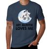 My Auntie Loves Me Cute Raccoons Tshirt Comfortable Daily Wear Tee