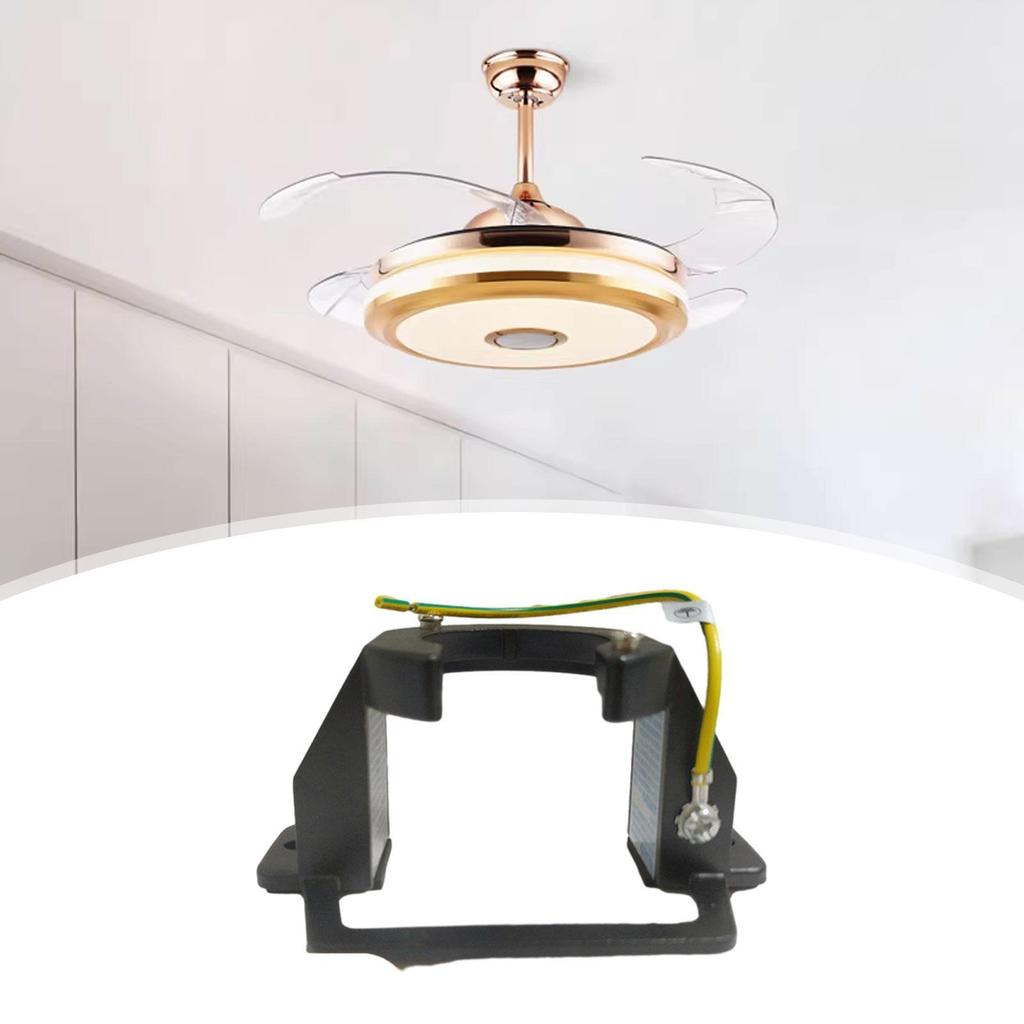 Ceiling Fan Mounting Bracket Mount Base Black Light Fixtures Patio Porch Universal Install