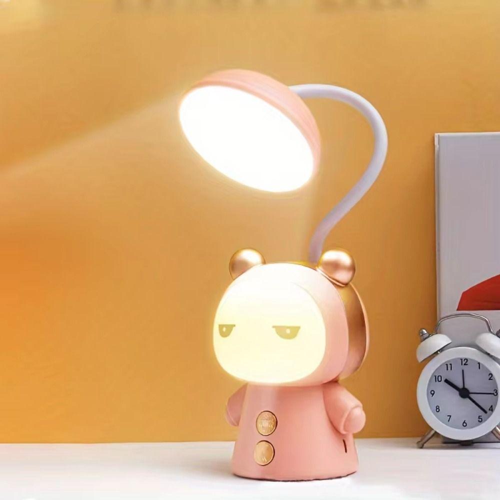 Lovely Cartoon Table Lamp Portable Night Light Practical Reading Lamp Reading Work