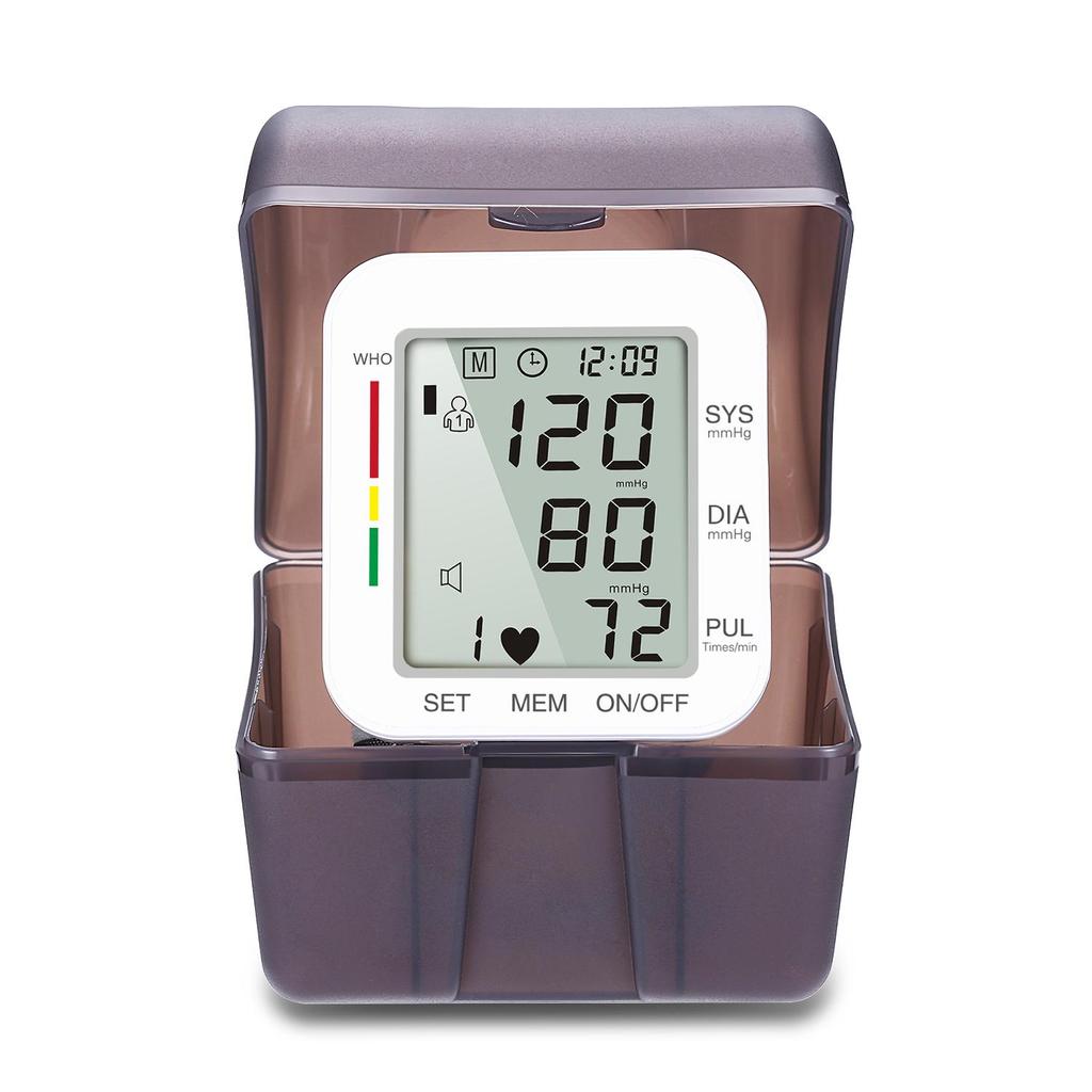 Blood Pressure Monitor Voice Cuff Wrist Tonometer Portable Measuring Arterial Pressure Automatic Sphygmomanometer Tensiometro