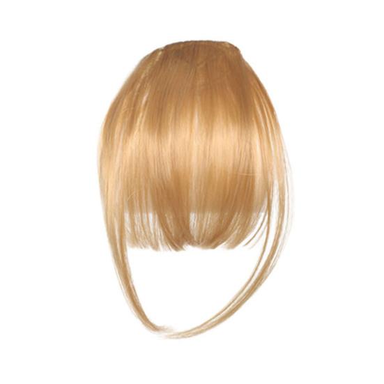 Women Clip-in Bangs Natural Wispy Forehead Hair Extensions Faux French Bangs Girls