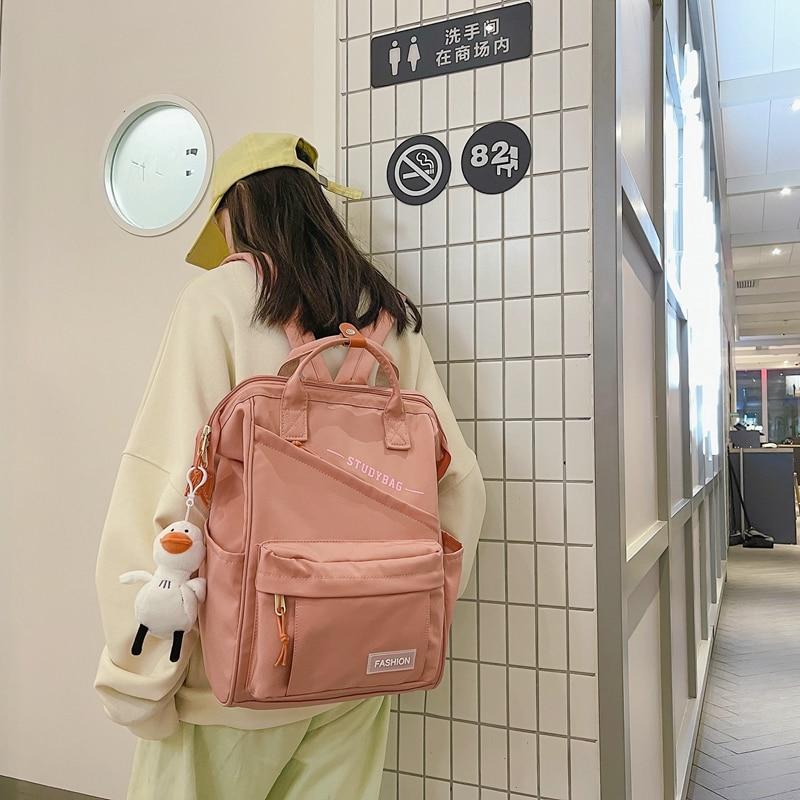 Водонепроницаемый рюкзак для женщин, нейлоновая школьная сумка для ноутбука, милый дорожный женский рюкзак, модные студенческие сумки