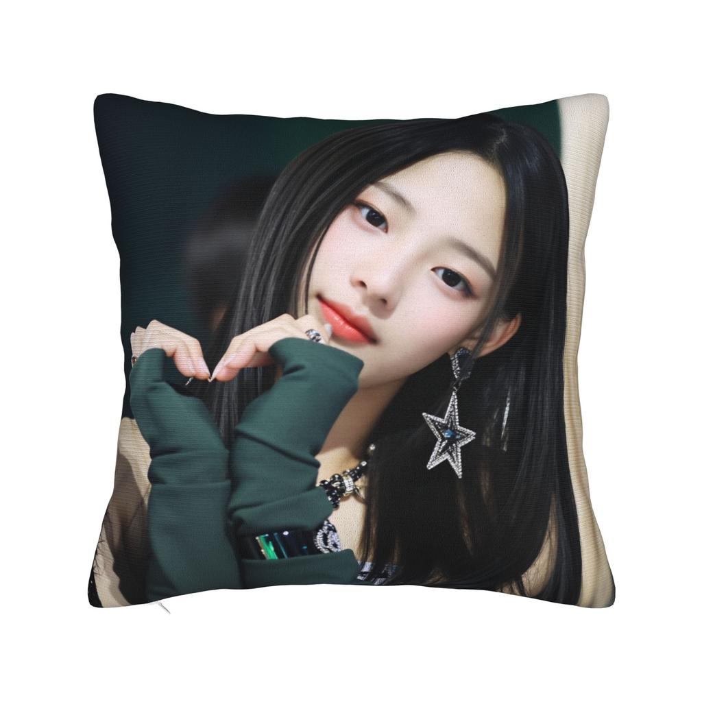 Kpop Style Girl Minji Bunnies Art Pillow Case Novelty Pillow Cover Soft Pillowcases For Couch Sofa Bedroom