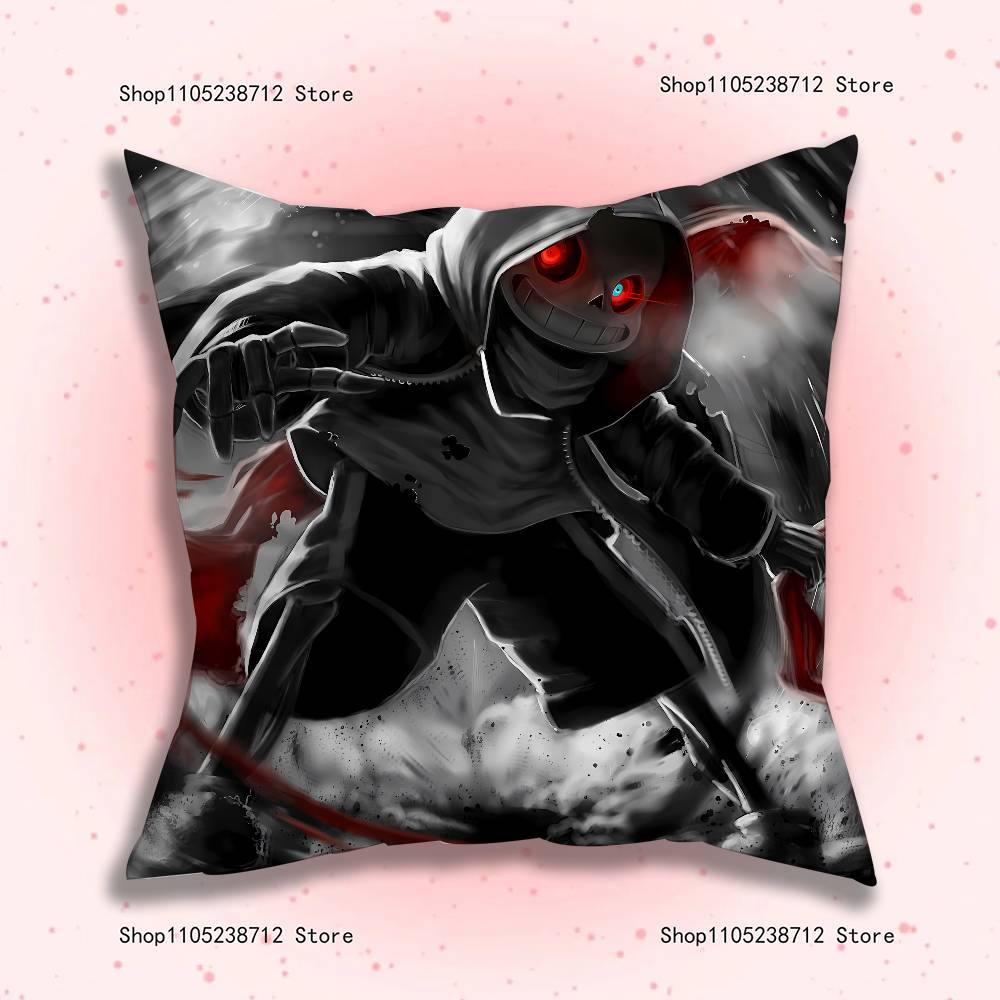 Game U-Undertale S-Sans Pillow Case Cute Cartoon Anime Peripheralsbedroom Sofa Decorative Cushion Cover Soft Cushion Cover