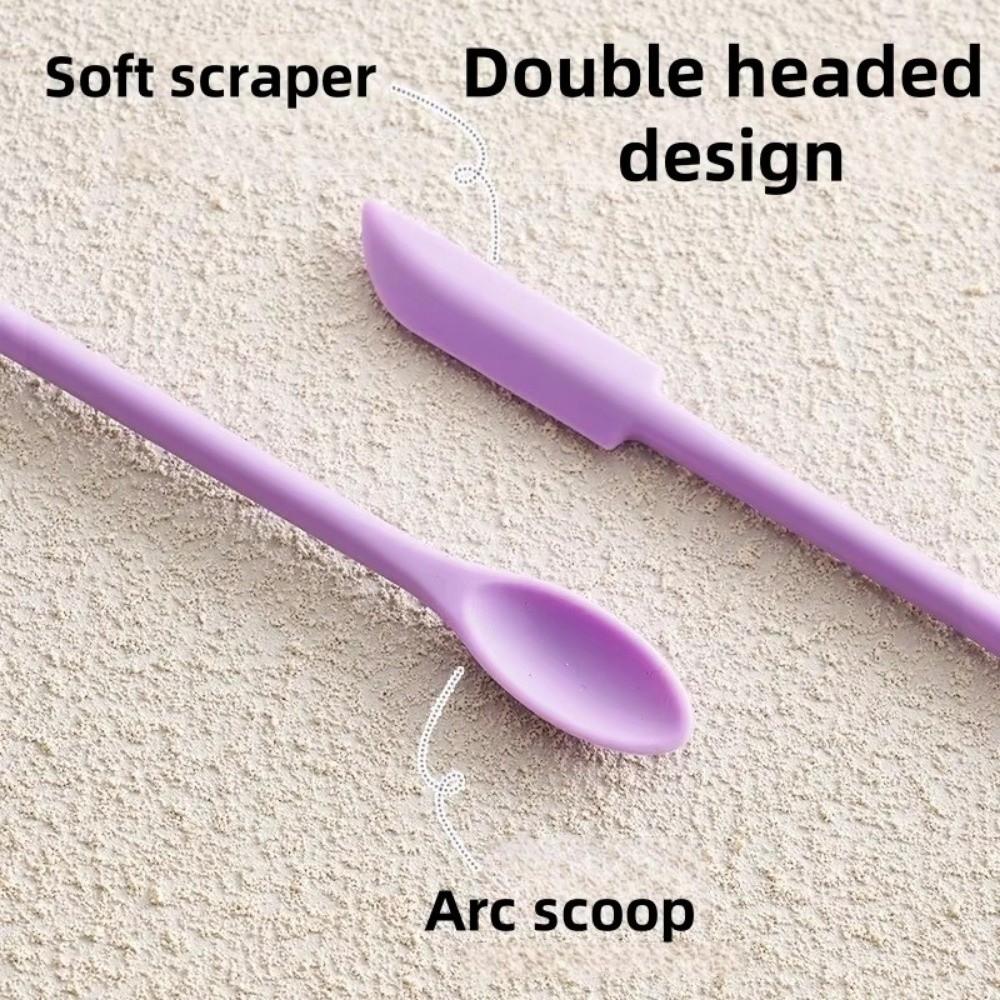 3pcs Double-head Cosmetic Digging Spoon Mini Face Mask Brush Jam Scraping Spoons  Makeup Brushes Set