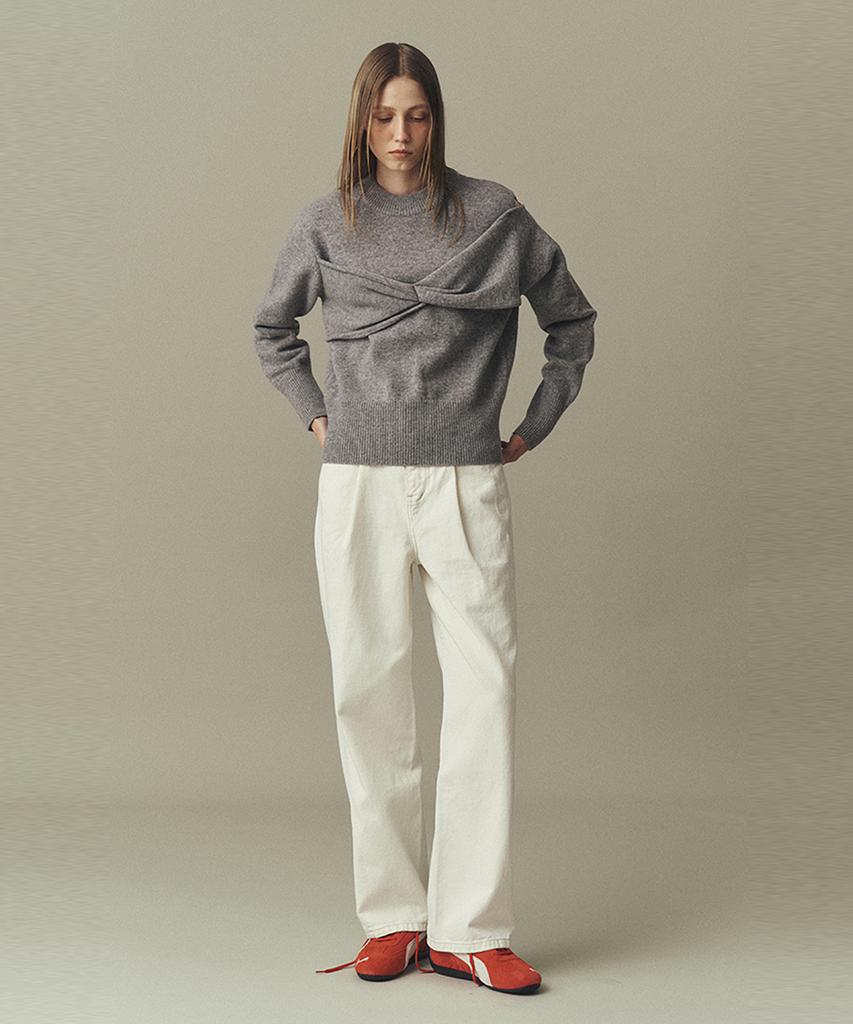 AHWE Twisted Bustier Sweater_Misty Gray