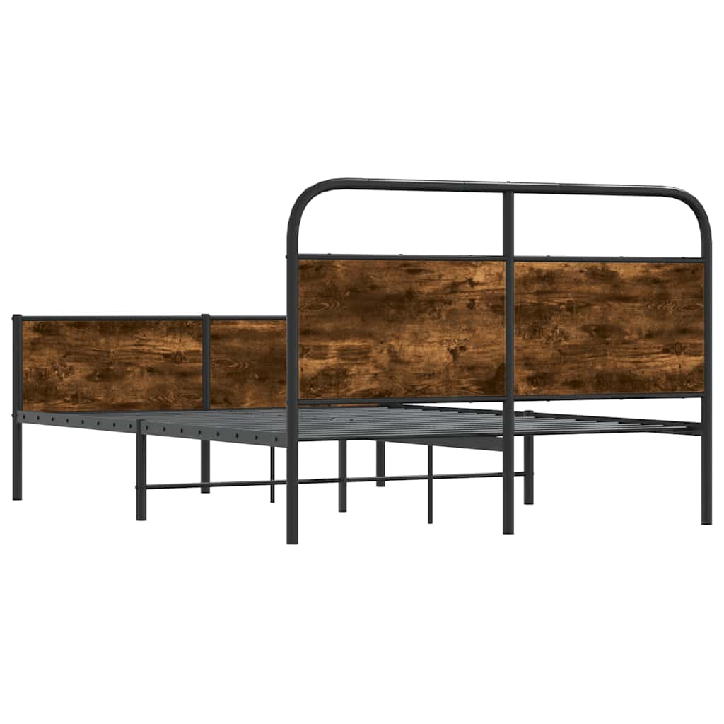 vidaXL Bettgestell ohne Matratze 140x200 cm Sonoma-Eiche Holzwerkstoff