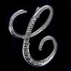 Crystal Rhinestone 26 Letters Women Collar Brooch Pin Corsage Bouquet Jewelry