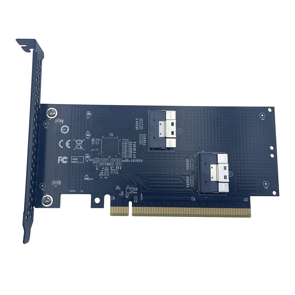 Радиатор для карты расширения GPU SFF-8654 8i PCIe Split Adapter Двойное питание (PCIe + 6PIN DC) для внешней видеокарты