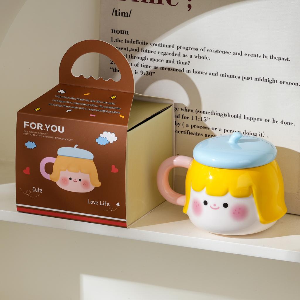 Творческая керамическая чашка, дорогая кружка, милая женская чашка для воды, сувенир, подарок на день рождения, домашняя кофейная чашка