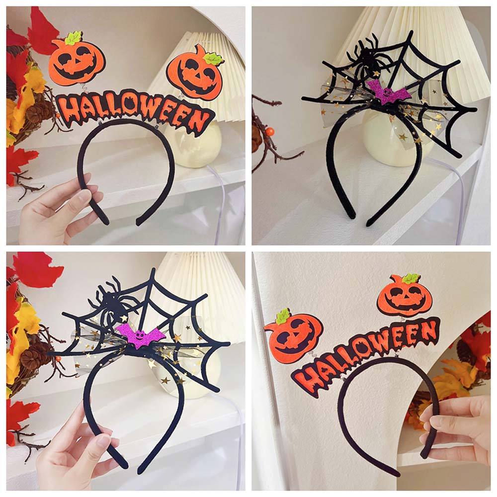 Летучие мыши Хэллоуин повязка на голову DIY аксессуары для волос паутина повязка на голову тыква повязки для волос фестиваль