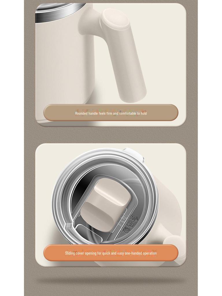 Переносная кружка из нержавеющей стали 304 в форме арбуза — двухслойная, с защитой от ожогов, с крышкой для кофе и чая