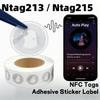 10/20 шт. Наклейки с NFC-метками Ntag213/215 Перезаписываемые Программируемые 144/504 байт памяти Без батареи для всех смартфонов с NFC Аксессуар