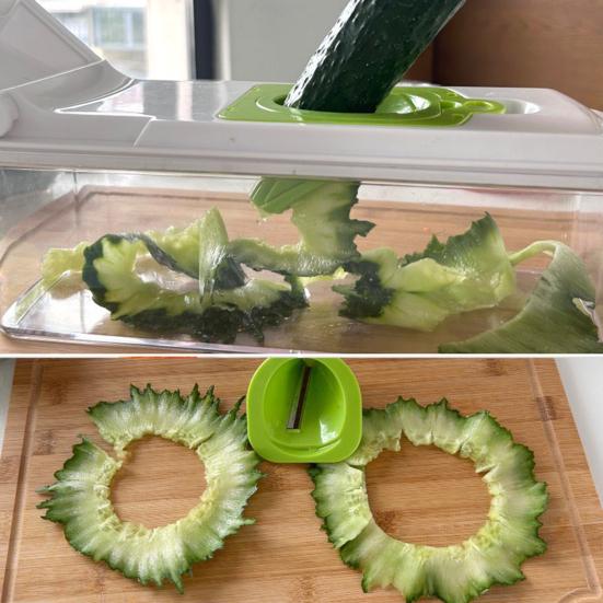 Бытовая овощерезка для овощей Многофункциональная картофелерезка Удобный измельчитель для продуктов с контейнером для сбора