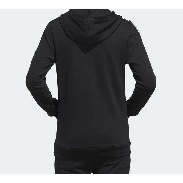 adidas Essentials 3-Stripes Knit Hoodie Men Hoodies Black EI4673