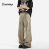 Danmo винтажные джинсы с леопардовым принтом женские весенние оверсайз повседневные хип-поп широкие брюки трендовые джинсовые брюки с высокой талией пантеры женские