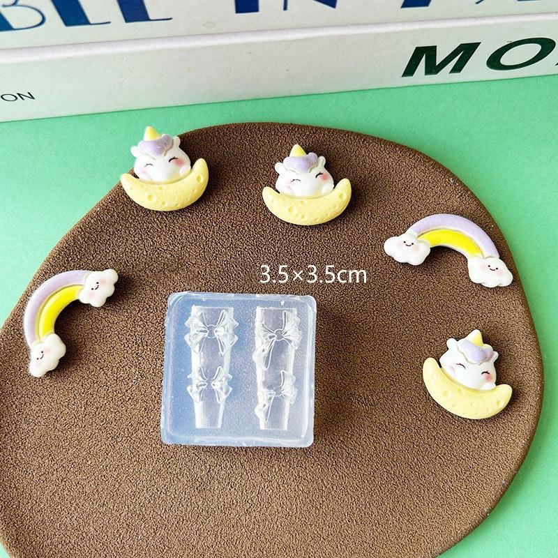 Сладкий бантик 3D силиконовая форма для ногтей Сердце Шаблоны для ногтей DIY Украшение для ногтей Пластины для стемпинга Инструменты для маникюрного дизайна