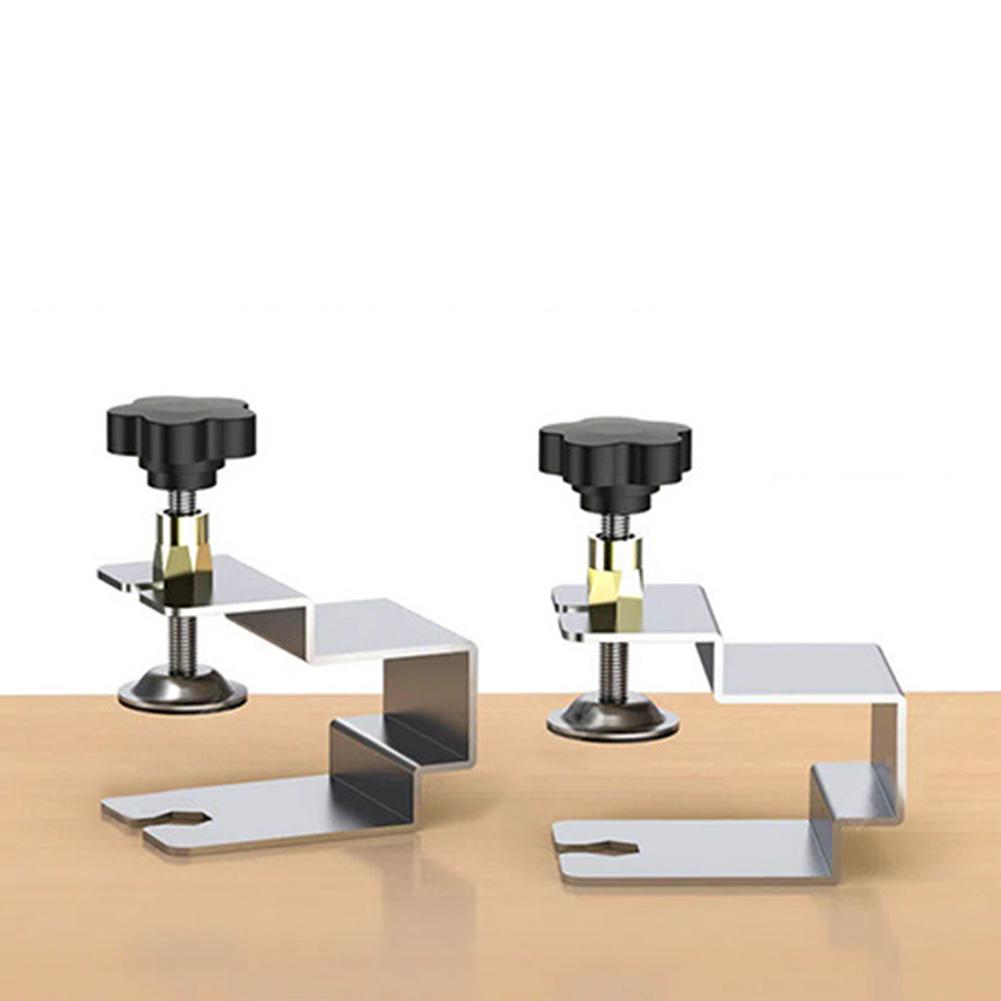 Зажимы для передней панели ящика, регулируемые для крепления серебристого цвета