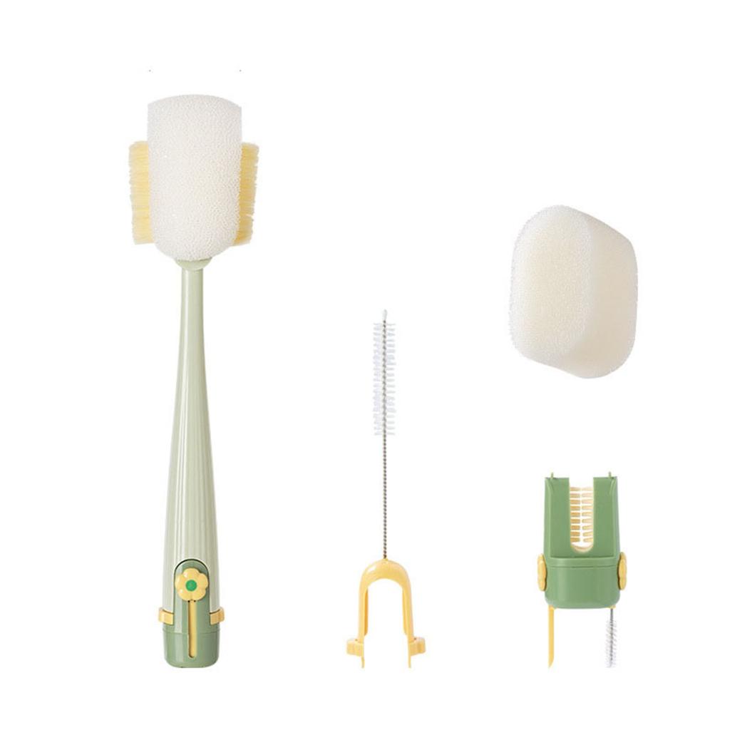 Cup Brush Water Cup Cleaning  Long Handle Multifunctional Five-in-one Insulation Cup Cover Brush Baby Bottle Special Cleaning Sponge Brush