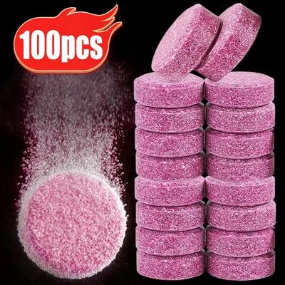 10-100 шт. Концентрированные чистящие таблетки для жидкости омывателя лобового стекла автомобиля, твердый очиститель масляной пленки стеклоочистителя, таблетка для чистки домашнего туалета