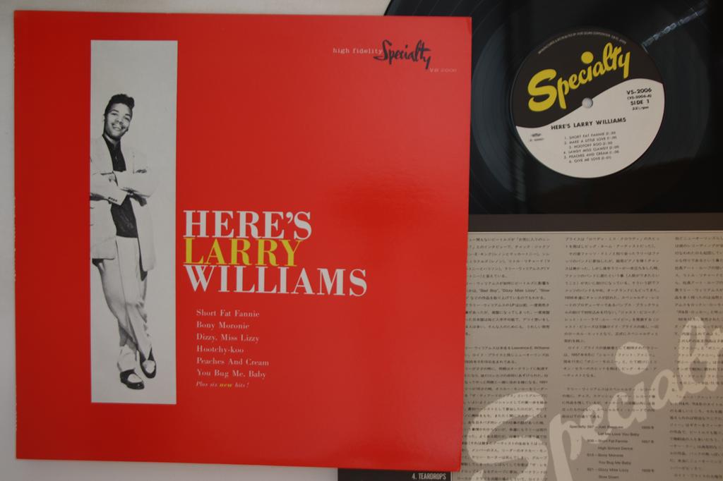 LP Record LARRY WILLIAMS - Here's Larry Williams VS2006 SPECIALTY 1979 Japan Rock Used