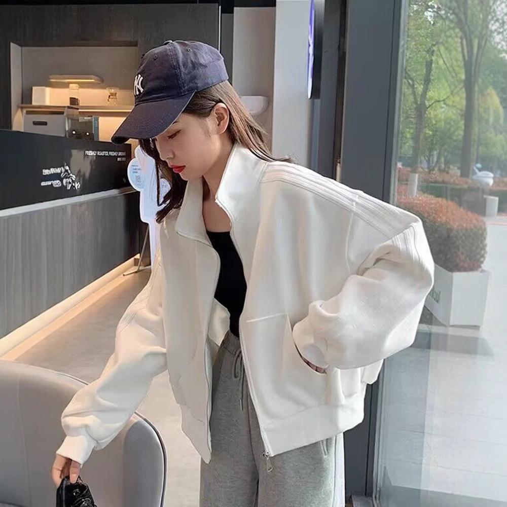 Женская бейсбольная куртка приталенного силуэта: Весна/Осень 2025 - Повседневный, Универсальный, Кардиган свободного кроя