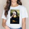 Mona Lisa T-Shirt for Fashion Female Vintage T-Shirt 90s Women Hip Hop Aesthetic