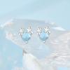 Женские серьги-гвоздики Blue Elk - Простые, Милые, в Корейском стиле, Рождественский подарок