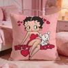 Betty BBoops Cute Cartoon Cushion Cover Premium Comfort Reversible Pillow Cove Two In One Design For Any Room  Car Interior