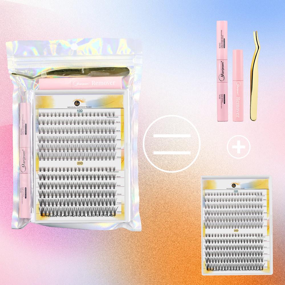 Natural Look 120/144/240 Pcs Lash Clusters DIY Eyelash Extension Kit for Beginners