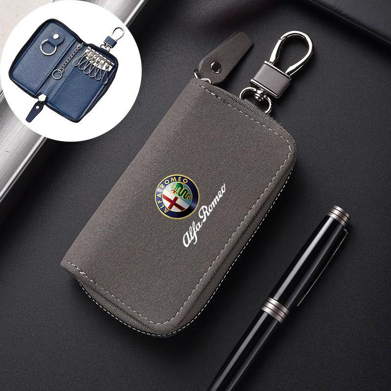 XTXG4 Car Key Bag Keychain Storage Box For Alfa Romeo Giulia Stelvio Giulietta 156 159 147 Mito Tonale Brera Di Auto Accessories