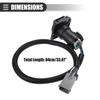 7-контактный жгут проводов прицепа Motoforti с разъемом для Ford F-250 Super Duty (1999-2001), Пластик, Черный, 1 Комплект