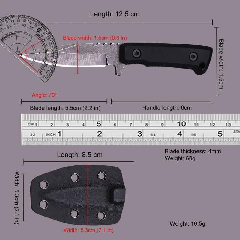 2024 new 440C stainless steel mini pocket straight knife,EDC outdoor camping knife, high quality multi-function knife