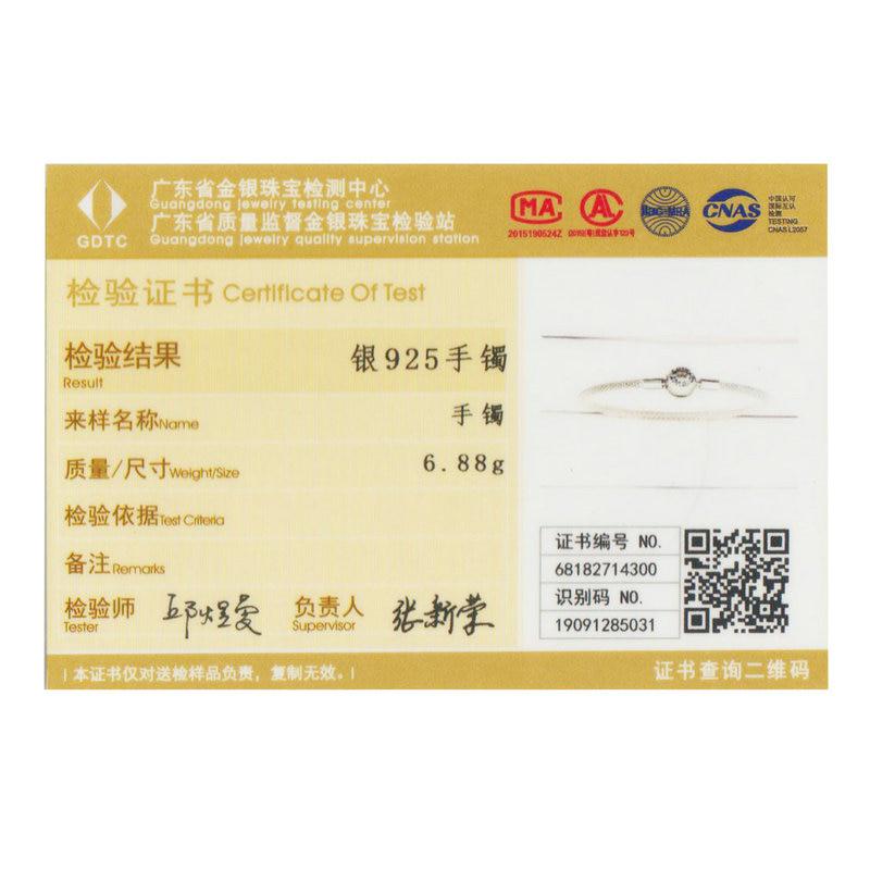 BAMOER Classic 925 Sterling Silver Love Forever Love Snake Chain Bracelets