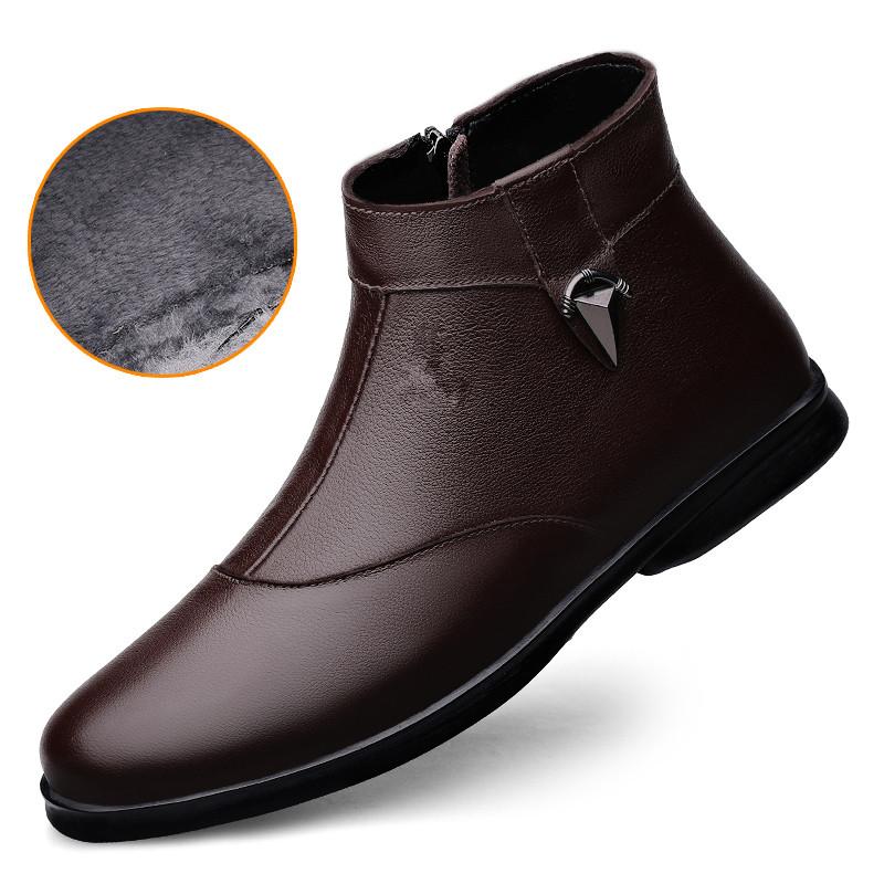 Модные ботинки челси из натуральной кожи класса люкс, высококачественные мужские зимние модные классические мужские удобные деловые мягкие кожаные ботинки