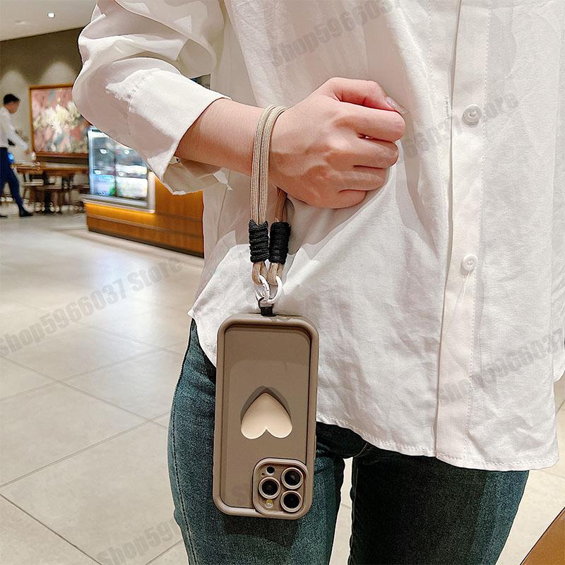 На Mi11t 11tpro Милый 3D Любовное Сердце+Шнурок Силиконовый Чехол Для Xiaomi Mi 11t pro 11i 5g Женский Матовый Мягкий Чехол Задняя Крышка Xiaomi11t