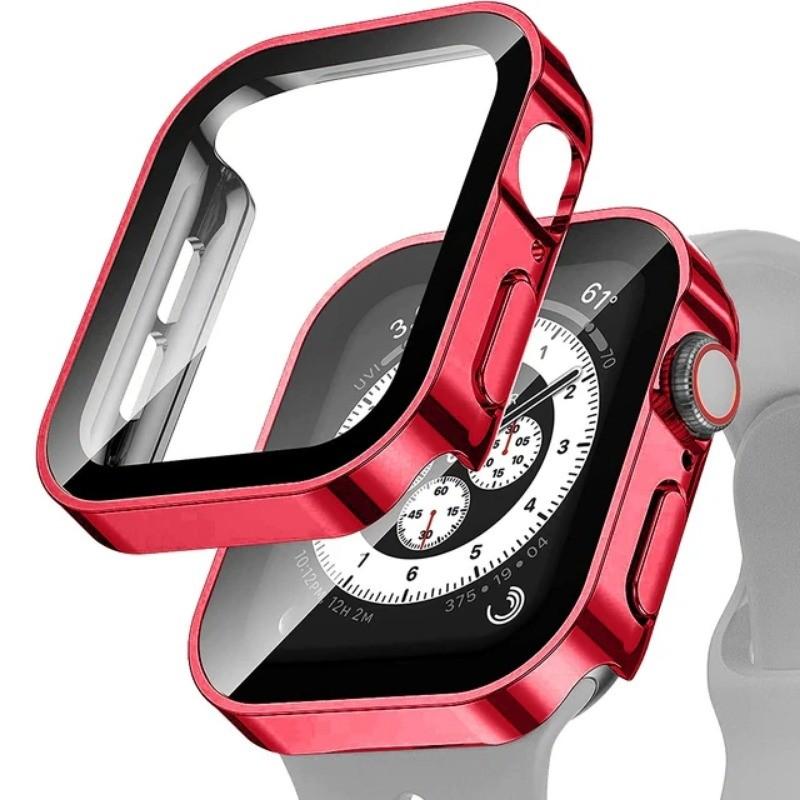 Водонепроницаемый чехол для Apple Watch 7 8 9 45 мм 41 мм Защитное стекло для экрана+Чехол iWatch 11 10 42 мм 46 мм 5 SE 6 44 мм 40 мм Аксессуары