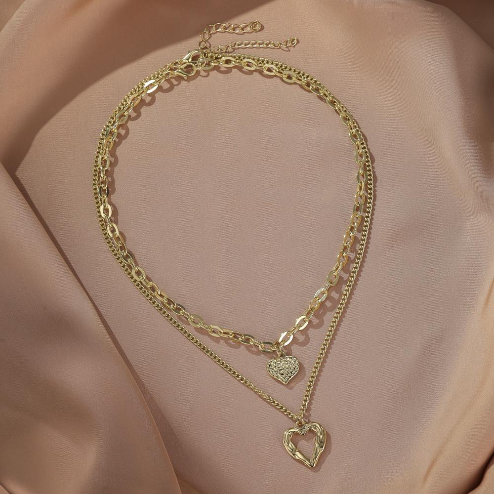 Элегантное ожерелье в виде сердца с крыльями ангела для женщин, модные золотые и серебряные украшения