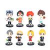 8pcs/set Haikyuu!! Action Figure of Volleyball Team with Tooru Oikawa Koushi Sugawara Model Toy