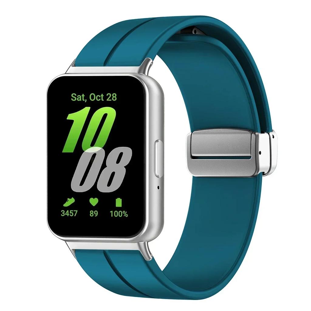 Silicone Strap For Samsung Galaxy Fit3 Watch Band Magnetic Buckle Wristband For Samsung Galaxy Fit 3 Bracelet Replacement Correa