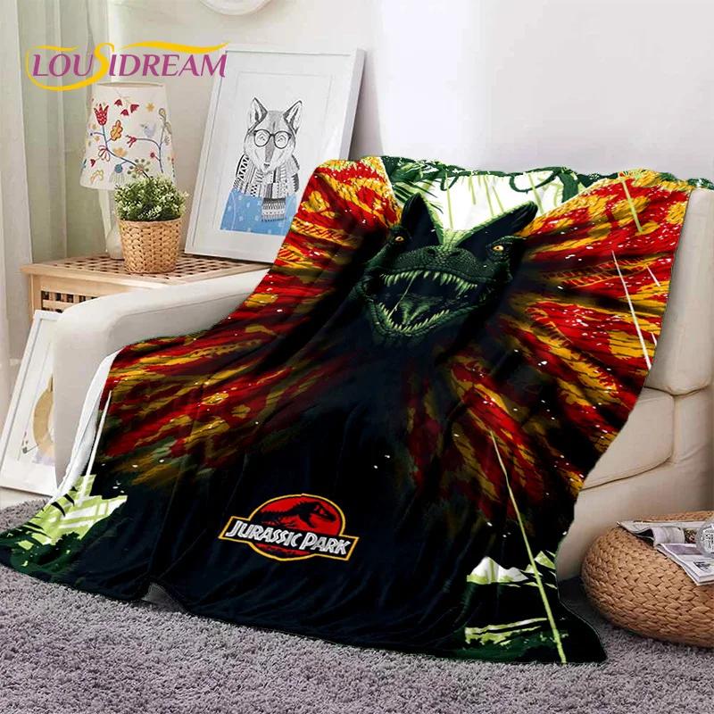 3D Мультяшное Одеяло из Мягкой Фланели с Динозаврами Парка Юрского периода для Кроватей, Спальни, Дивана, Пикника, Плед для Отдыха на Открытом Воздухе, Подарок